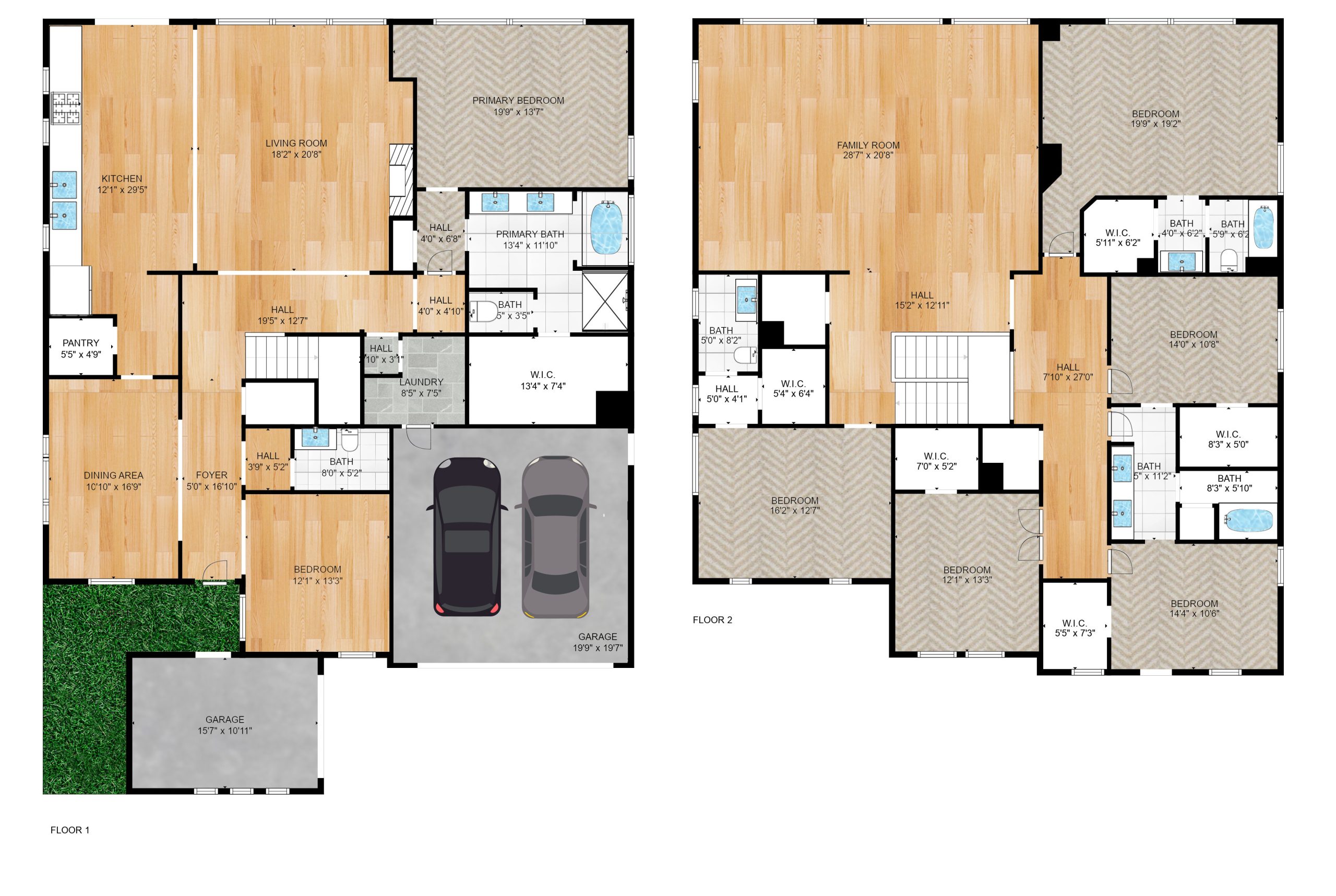 2D Textured Floor Plan